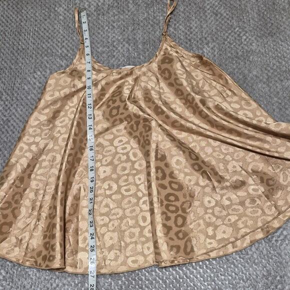 Umgee Leopard Print Satin Cami Women Oversized Small Flowy Boho Festival Tank - Picture 6 of 6